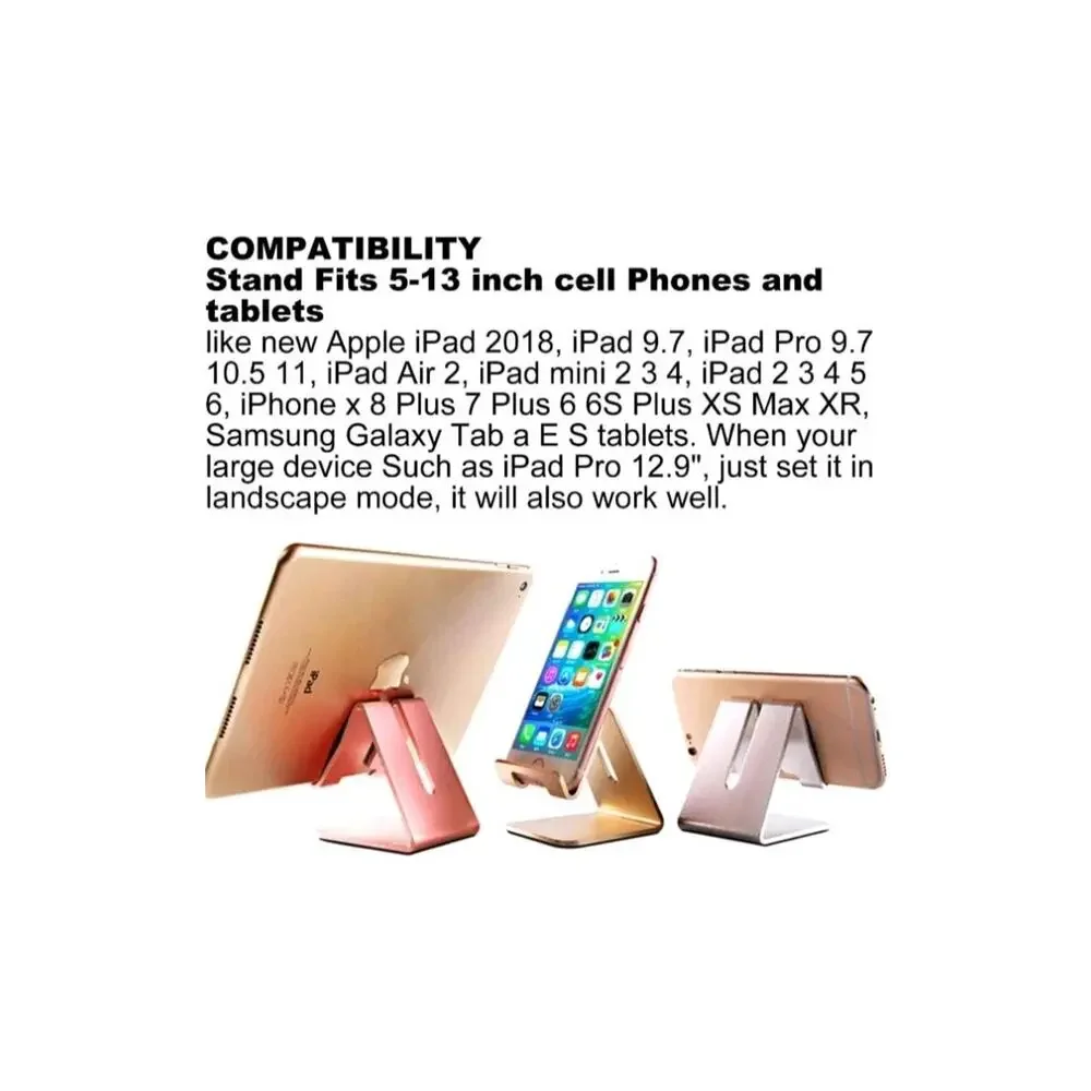2 Pc Universal Mobile Mate Cell Phone Tablet Stand Desk Holder Cradle Dock Metal
